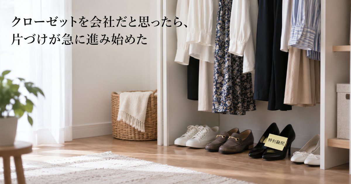 クローゼットを会社だと思ったら、片づけが急に進み始めた